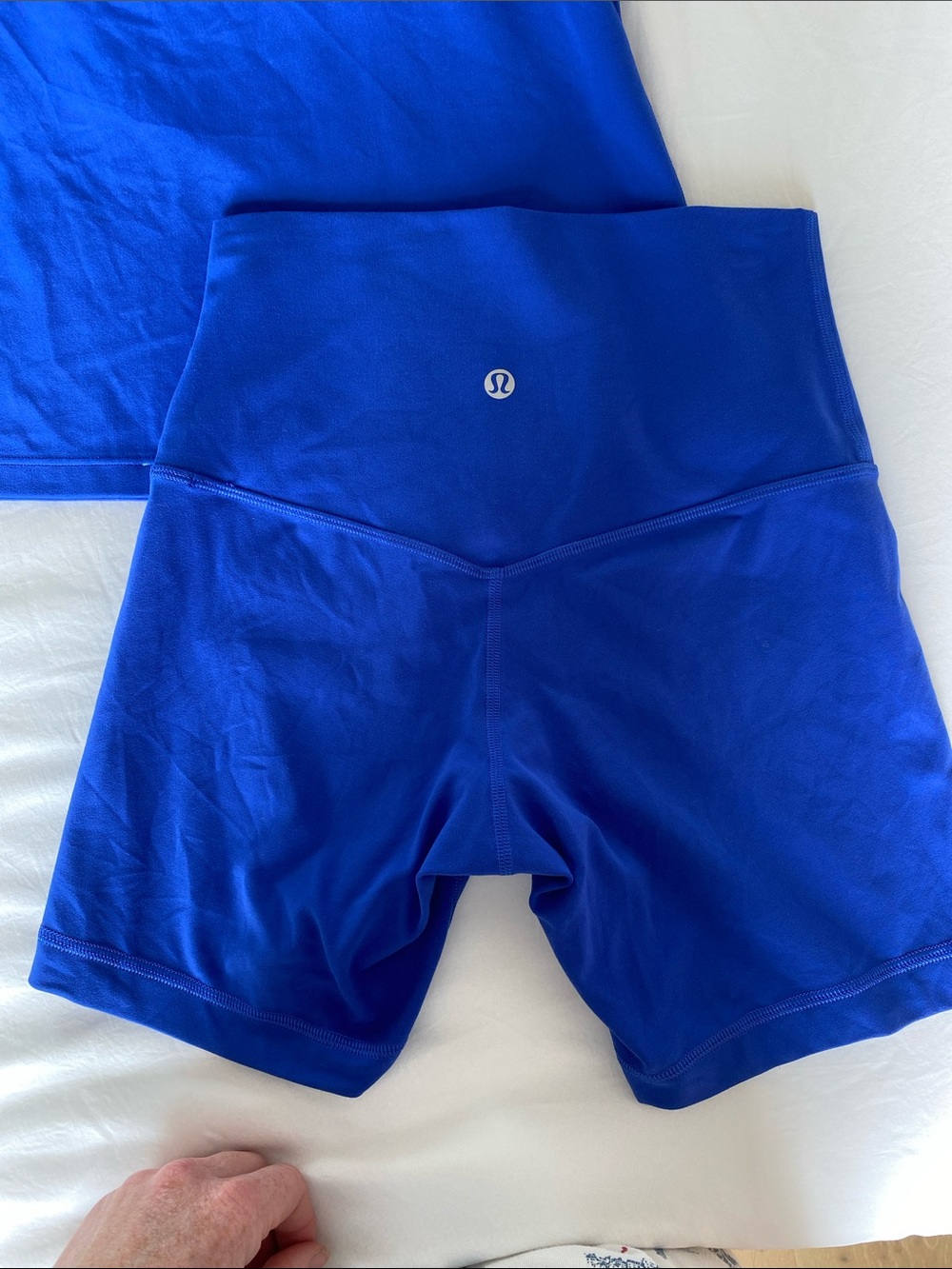 lululemon Flow Y Tank & Bike Shorts Set - Blue - Picture 3 of 4